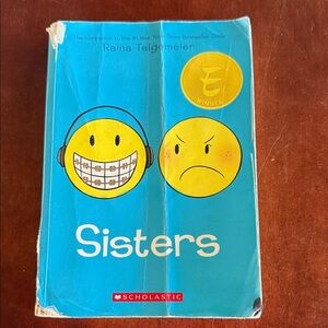 Scholastic Blue 'Sisters' Graphic Novel with Emoticons